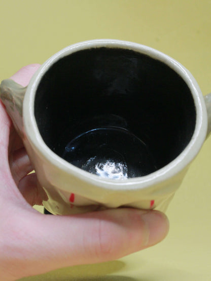 Sleeping Clown Ceramic Face Goblet - Small Handmade Ceramic Drinkware
