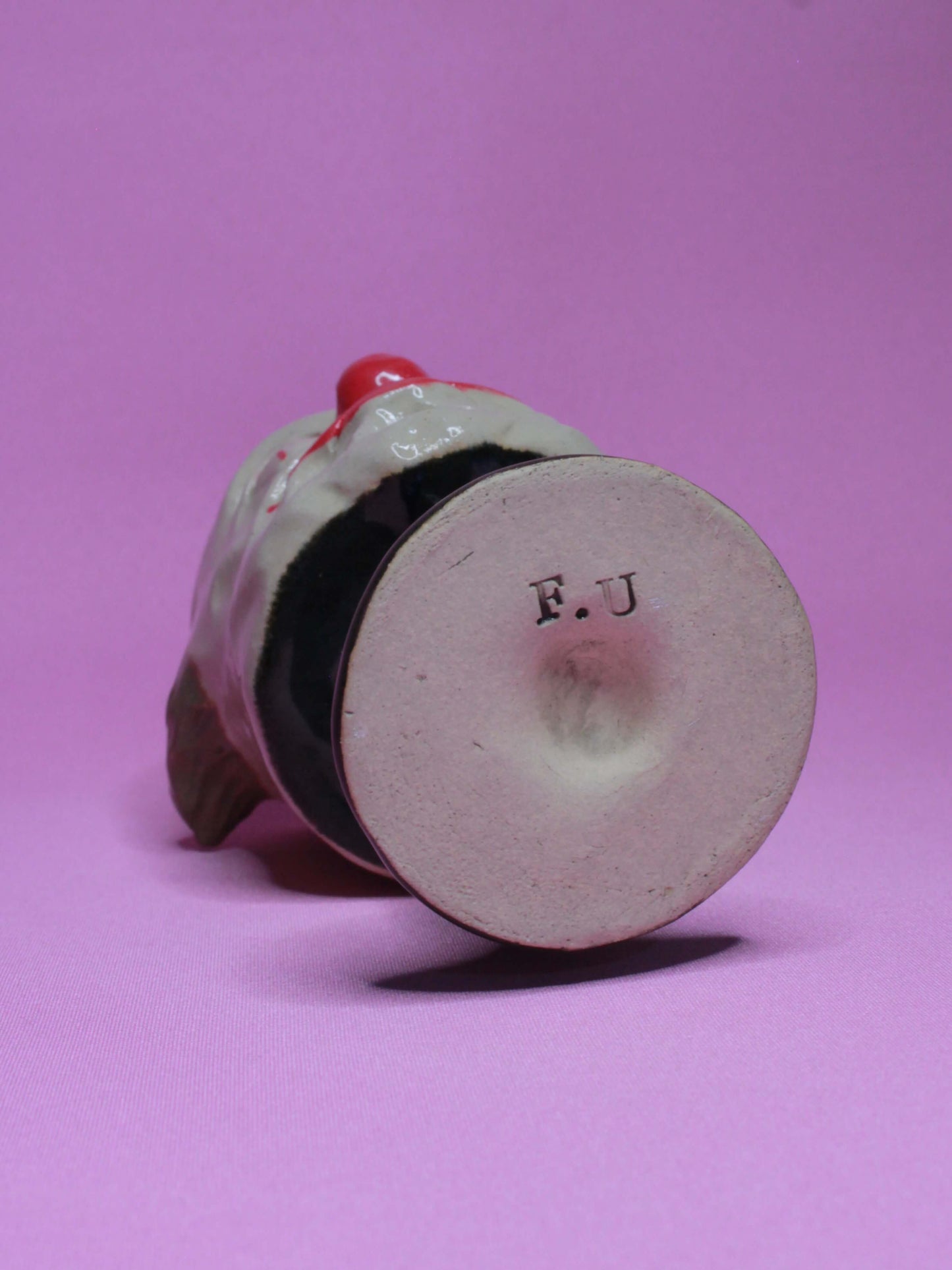 Seeing Clown Ceramic Face Goblet - Small Handmade Ceramic Drinkware