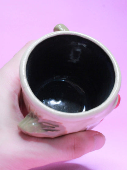 Seeing Clown Ceramic Face Goblet - Small Handmade Ceramic Drinkware