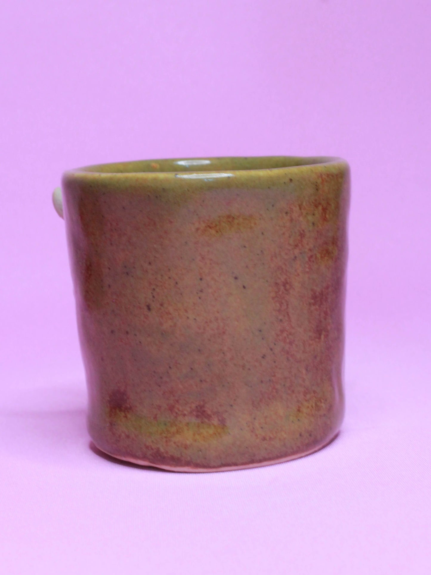 Green Devil Mini Pot (Closed Eyes) / Tumbler - Handmade Ceramic Pot & Drinkware (Copy)