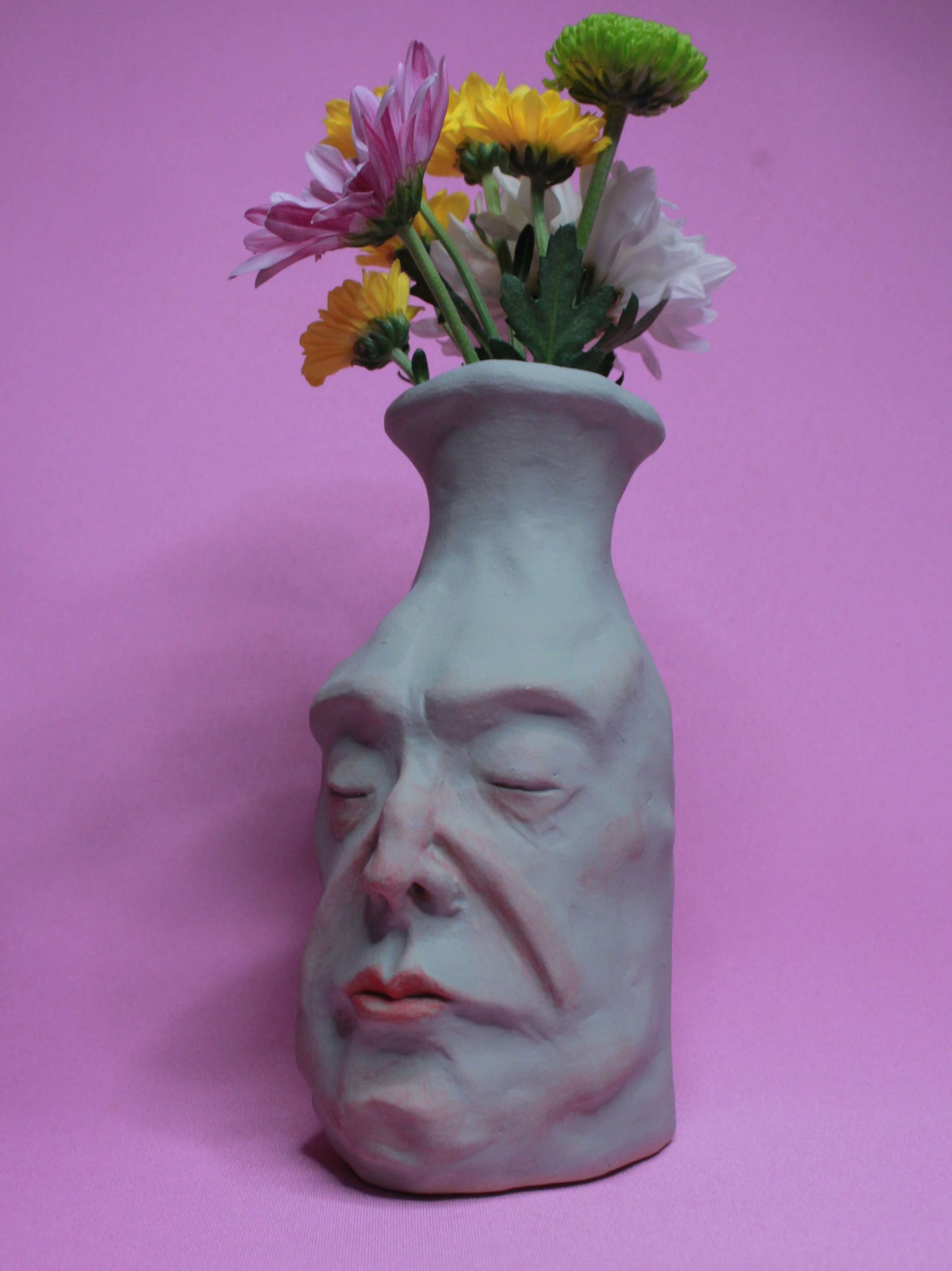 Turquoise (Matte Finish) Ceramic Bottle Vase Goblet - Small Handmade Ceramic Bud Vase