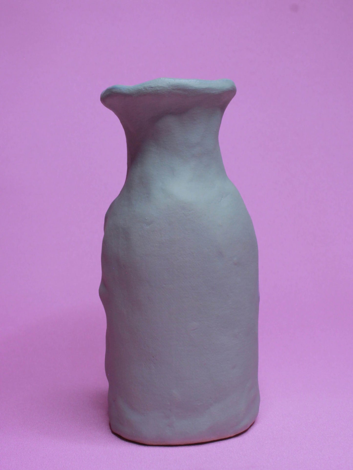 Turquoise (Matte Finish) Ceramic Bottle Vase Goblet - Small Handmade Ceramic Bud Vase