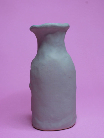 Turquoise (Matte Finish) Ceramic Bottle Vase Goblet - Small Handmade Ceramic Bud Vase