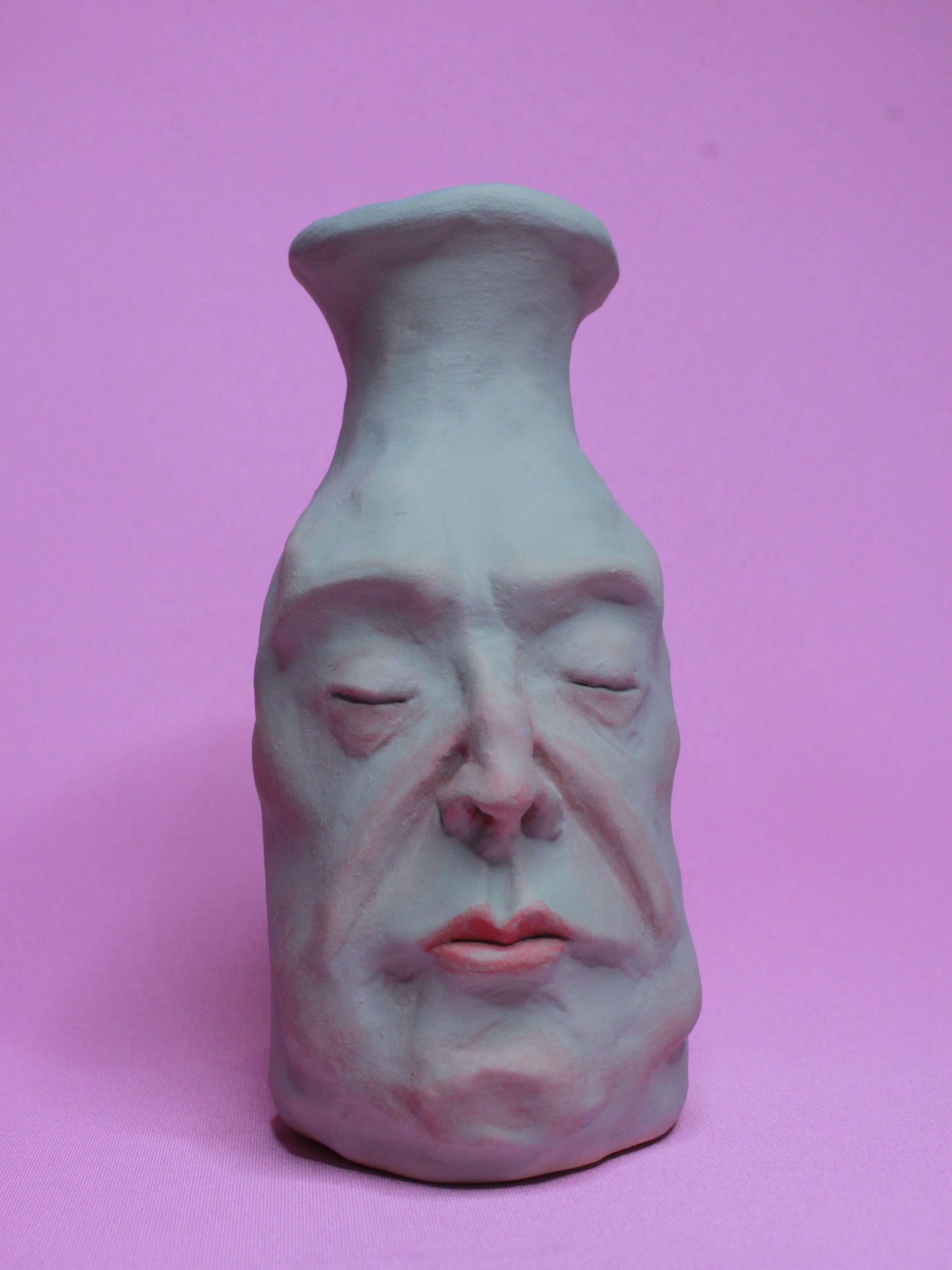 Turquoise (Matte Finish) Ceramic Bottle Vase Goblet - Small Handmade Ceramic Bud Vase