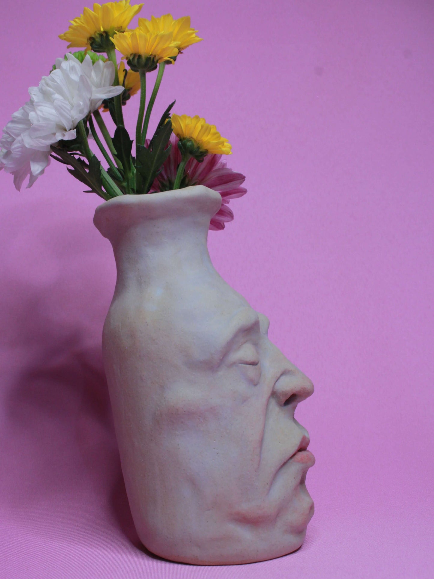Pale Blue (Matte Finish) Ceramic Bottle Vase Goblet - Small Handmade Ceramic Bud Vase