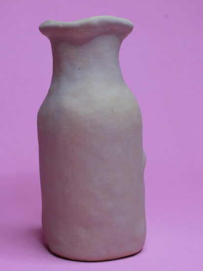 Pale Blue (Matte Finish) Ceramic Bottle Vase Goblet - Small Handmade Ceramic Bud Vase