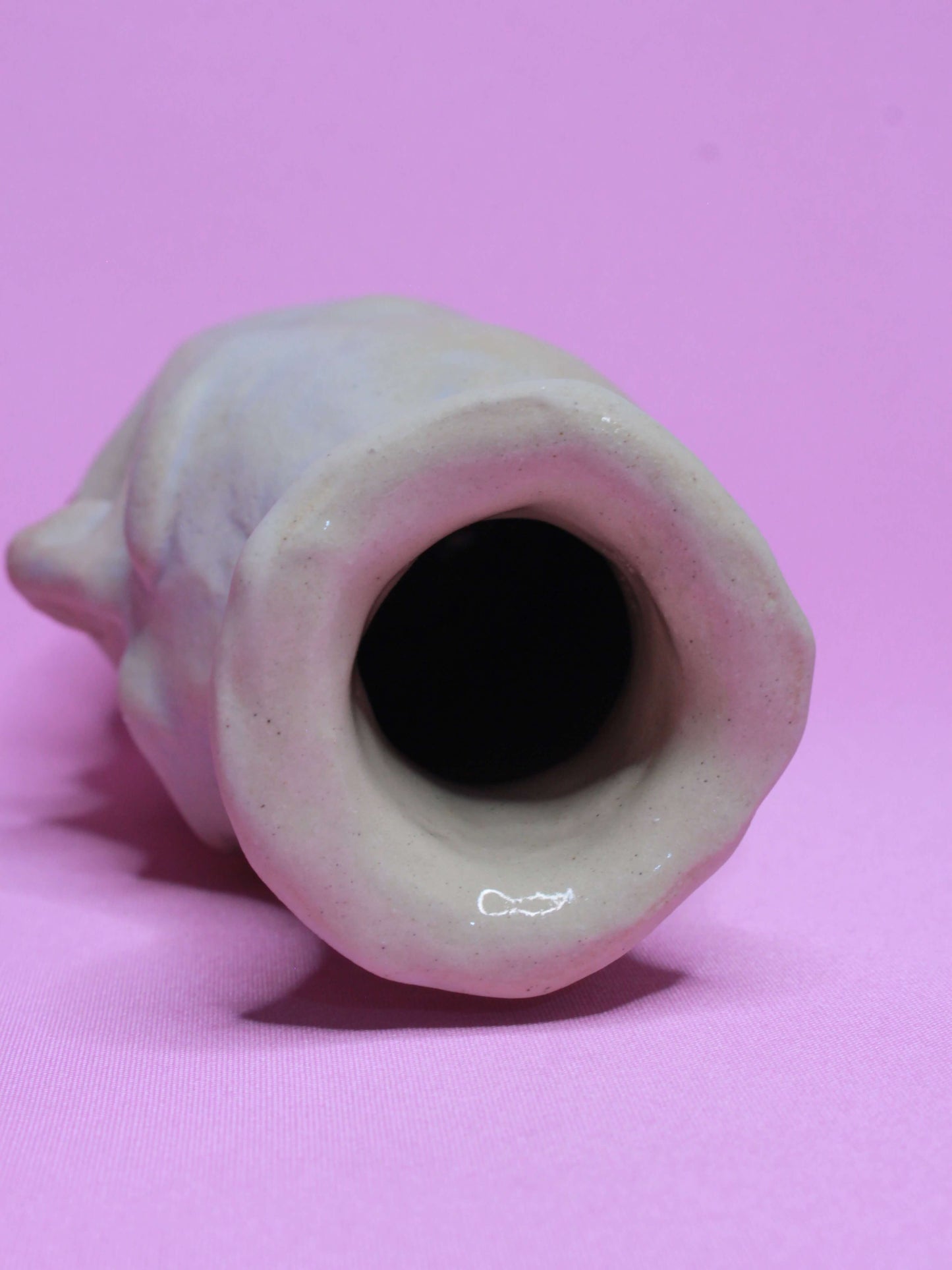 Pale Blue (Matte Finish) Ceramic Bottle Vase Goblet - Small Handmade Ceramic Bud Vase