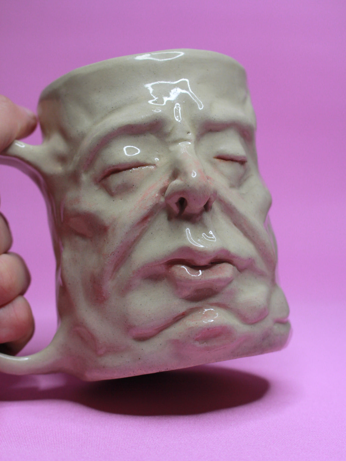 Resting Ronald Face Tankard / Large Mug - Handmade Ceramic Drinkware