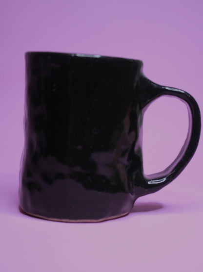 Macabre Death Mask Face Mug - Strange Handmade Ceramic Mug