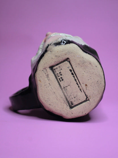 Macabre Death Mask Face Mug - Strange Handmade Ceramic Mug