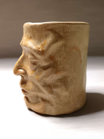 Matt Yellow Face Tankard / Large Mug - Handmade Ceramic Drinkware