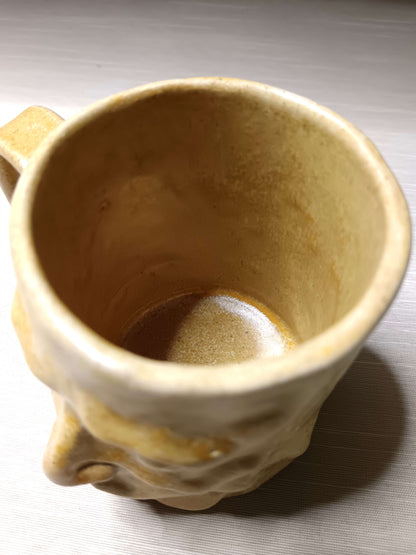 Matt Yellow Face Tankard / Large Mug - Handmade Ceramic Drinkware