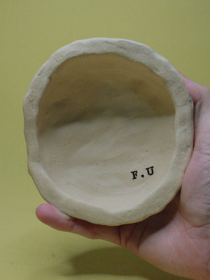 Pale Full Moon Ceramic Wall Ornament - Open Eyes