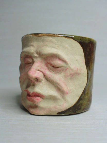 Grumpy Face Tumbler - Unique Handmade Ceramic Drinkware