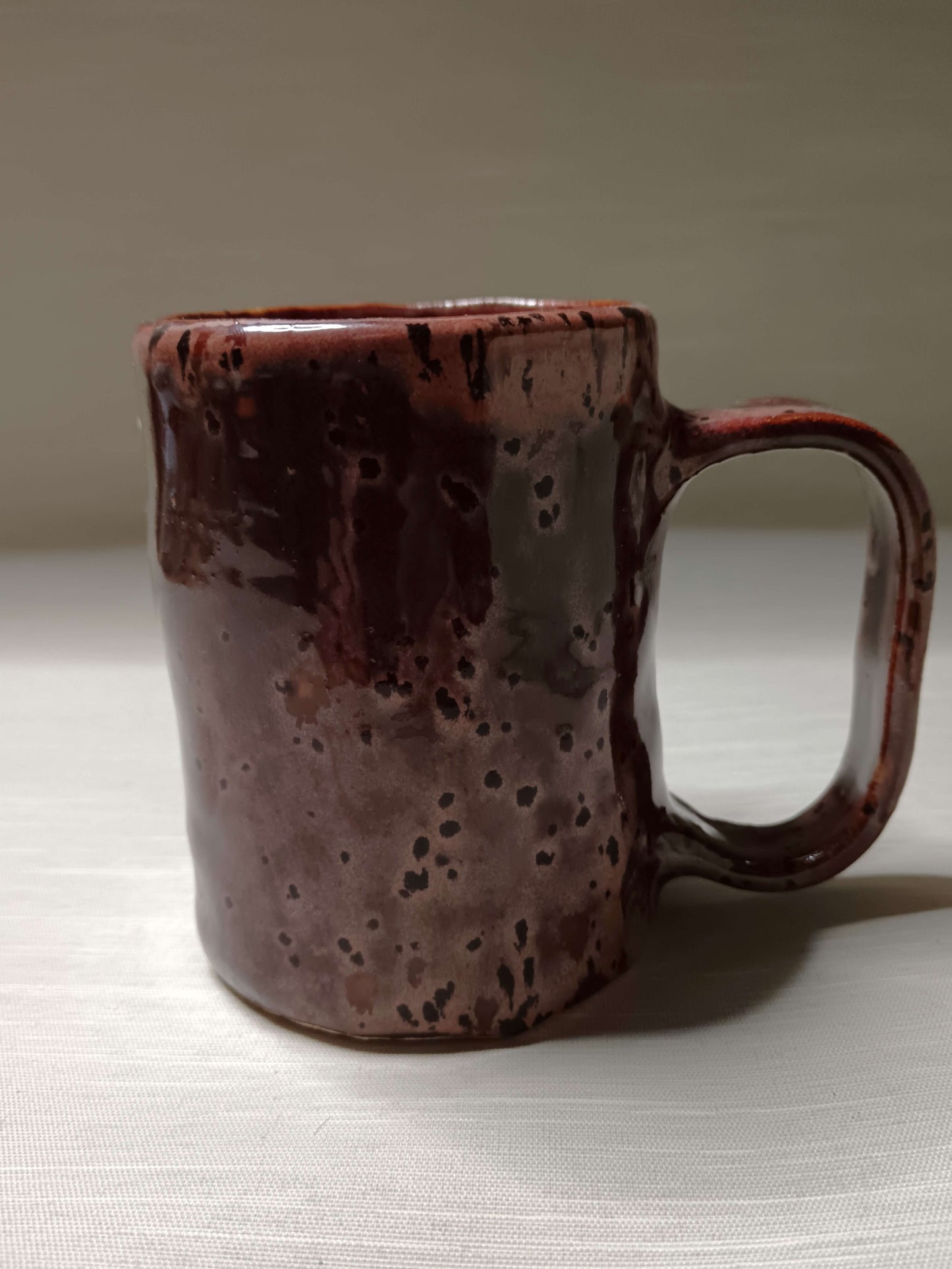 Red Devil Face Tankard / Large Mug - Handmade Ceramic Beer Mug
