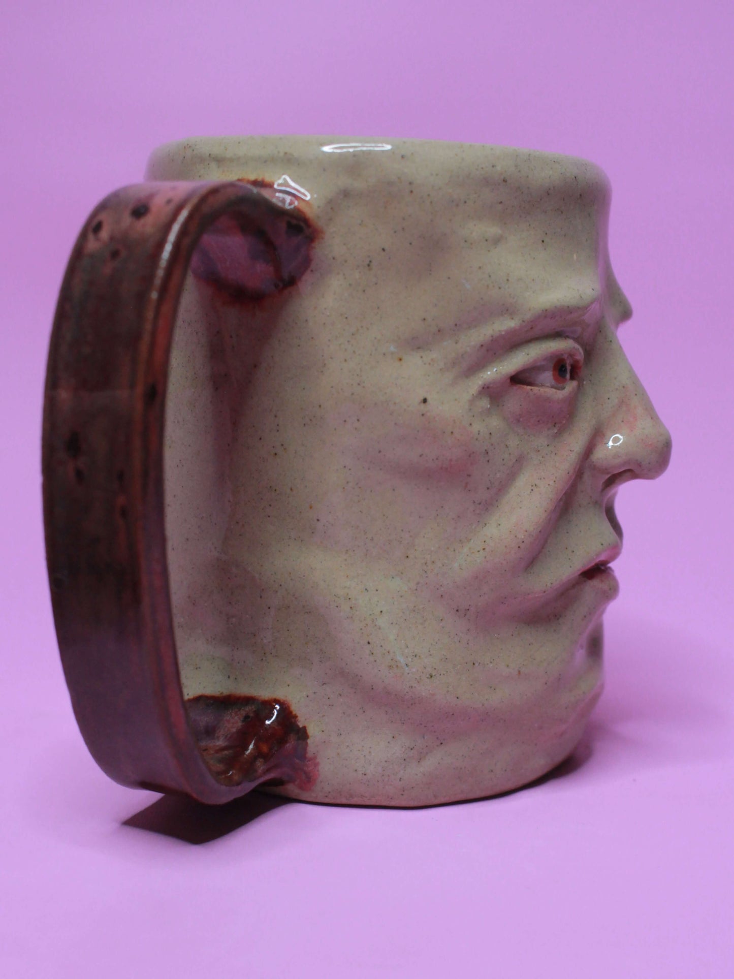 Nonchalant Nigel Face Tankard / Large Mug - Handmade Ceramic Drinkware