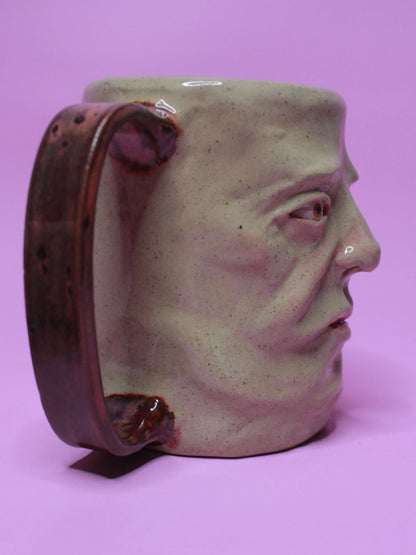 Nonchalant Nigel Face Tankard / Large Mug - Handmade Ceramic Drinkware
