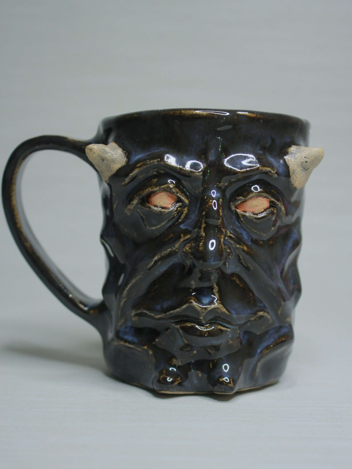 Satanic Face Mug - Creepy Handmade Ceramic Mug