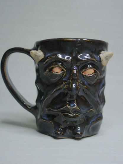 Satanic Face Mug - Creepy Handmade Ceramic Mug