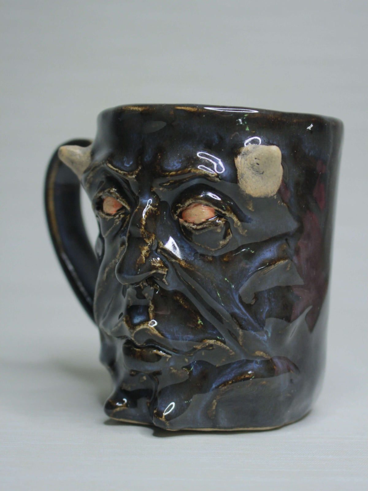 Satanic Face Mug - Creepy Handmade Ceramic Mug