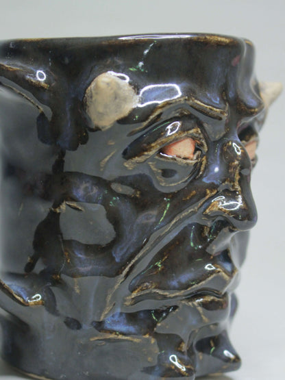 Satanic Face Mug - Creepy Handmade Ceramic Mug