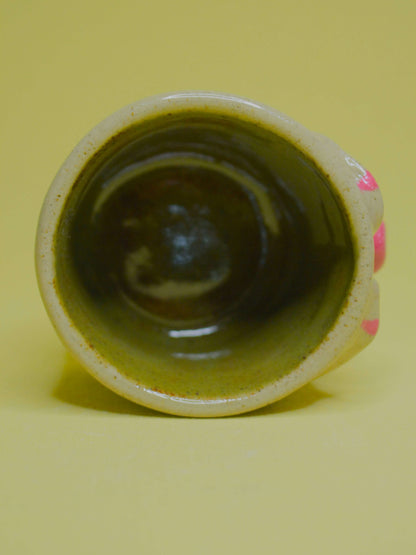 Side-Eye Clown Face Tumbler - Quirky Handmade Ceramic Drinkware