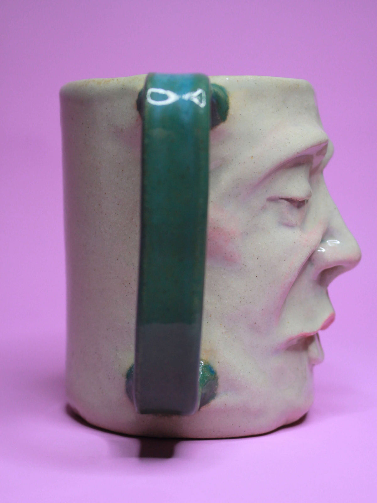 Goofy Geoff Face Tankard / Large Mug - Quirky Handmade Ceramic Drinkware