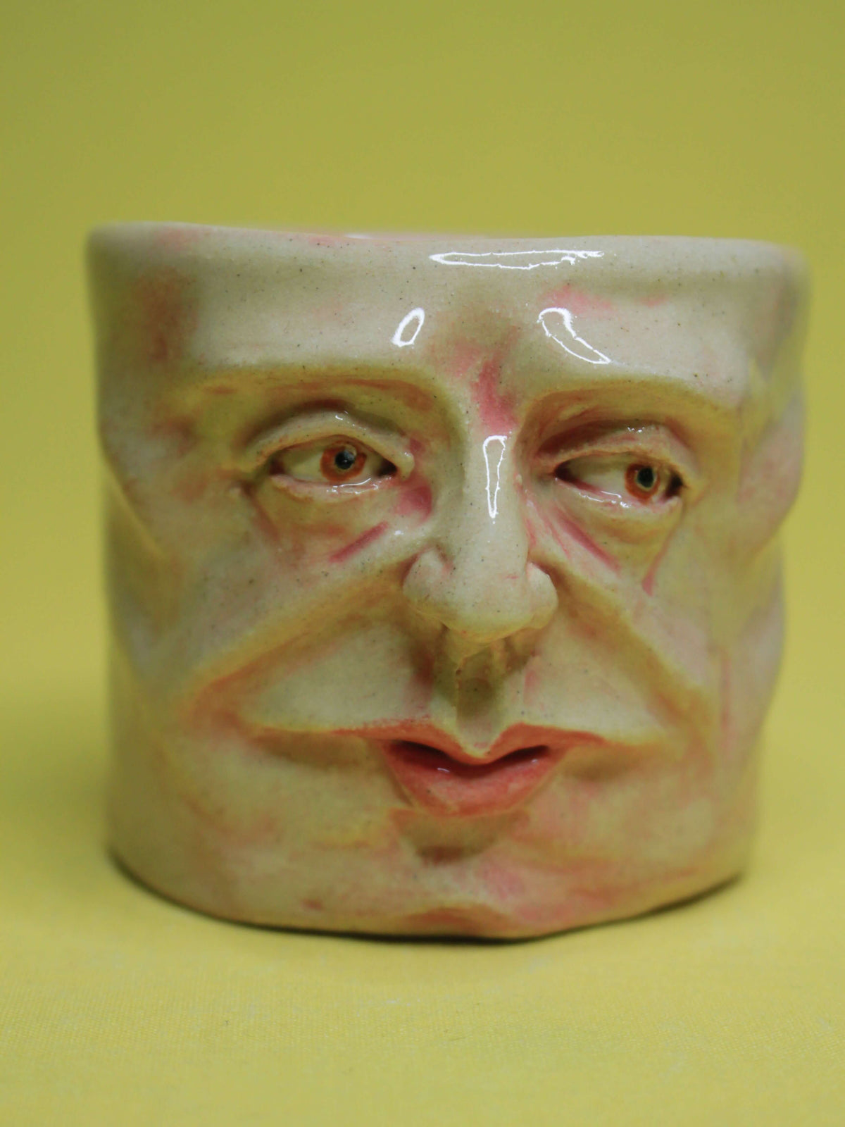 Daydream Dave Face Tumbler - Quirky Handmade Ceramic Drinkware