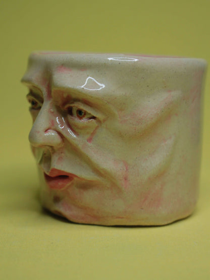 Daydream Dave Face Tumbler - Quirky Handmade Ceramic Drinkware