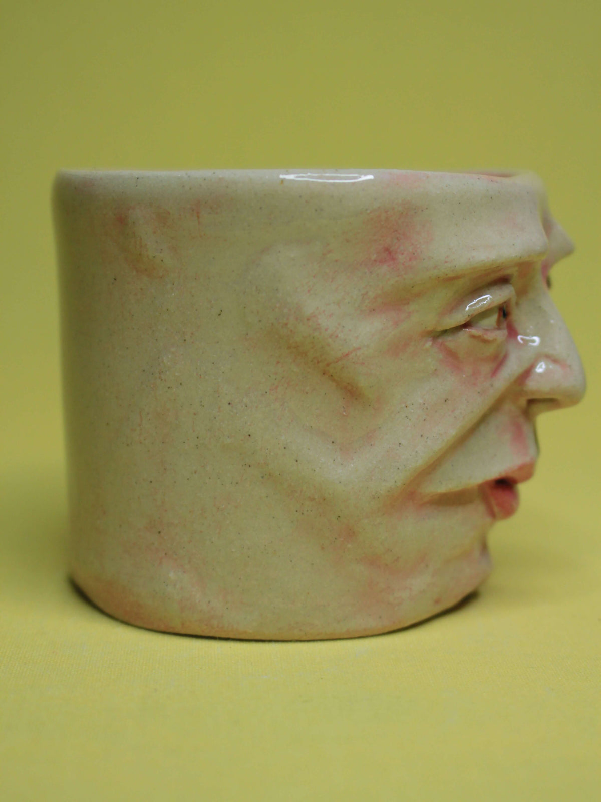 Daydream Dave Face Tumbler - Quirky Handmade Ceramic Drinkware
