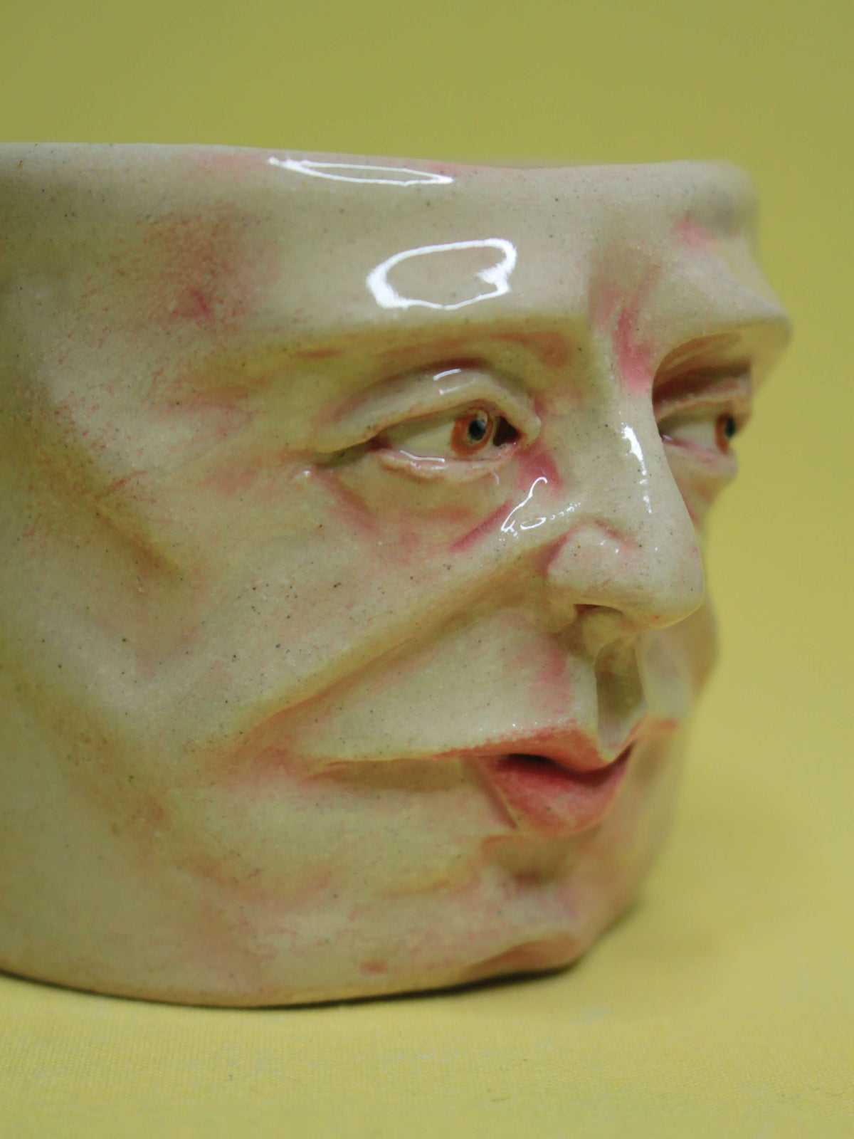Daydream Dave Face Tumbler - Quirky Handmade Ceramic Drinkware