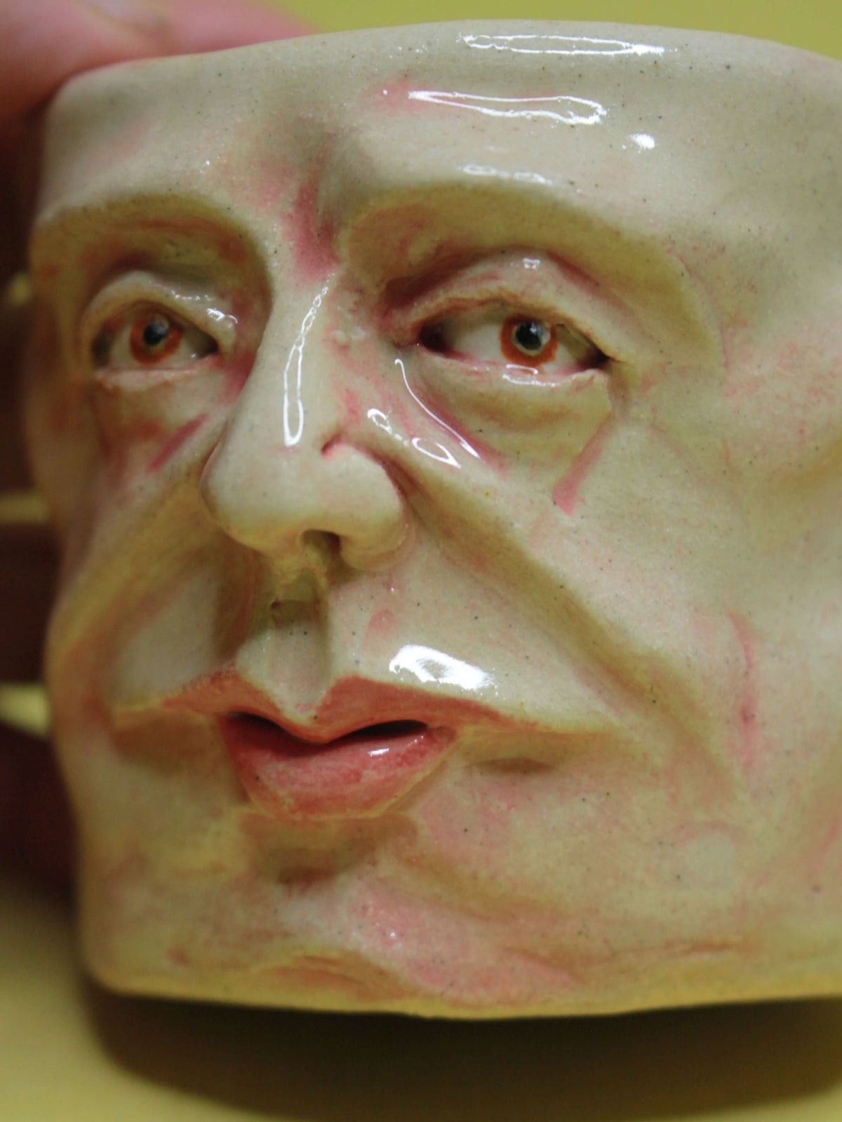Daydream Dave Face Tumbler - Quirky Handmade Ceramic Drinkware