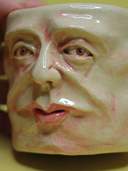 Daydream Dave Face Tumbler - Quirky Handmade Ceramic Drinkware