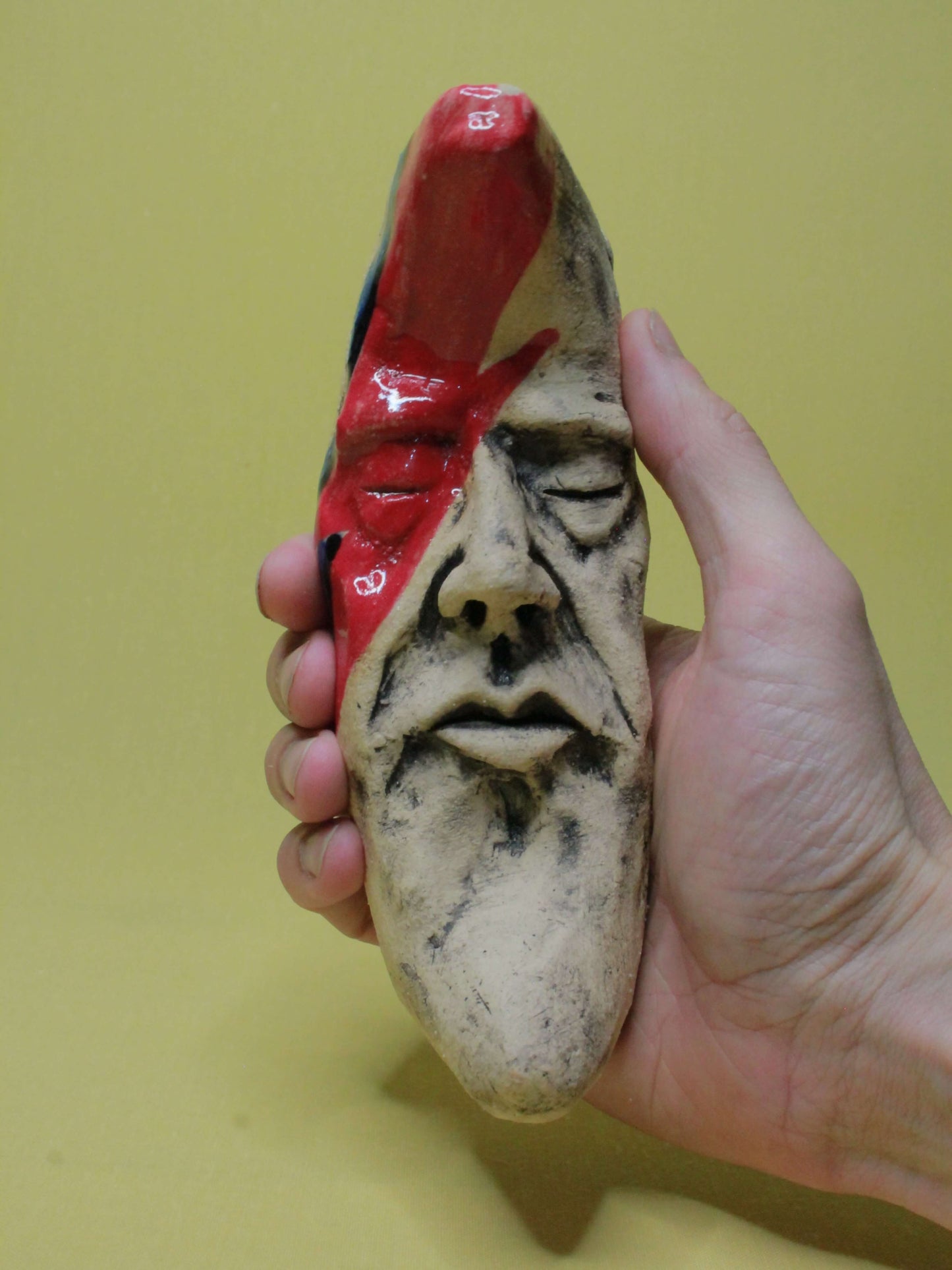 Small Bowie Crescent Moon Ceramic Wall Ornament