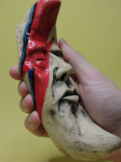 Small Bowie Crescent Moon Ceramic Wall Ornament