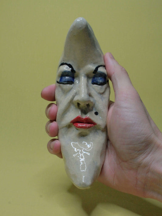 Small Drag Queen Crescent Moon Ceramic Wall Ornament