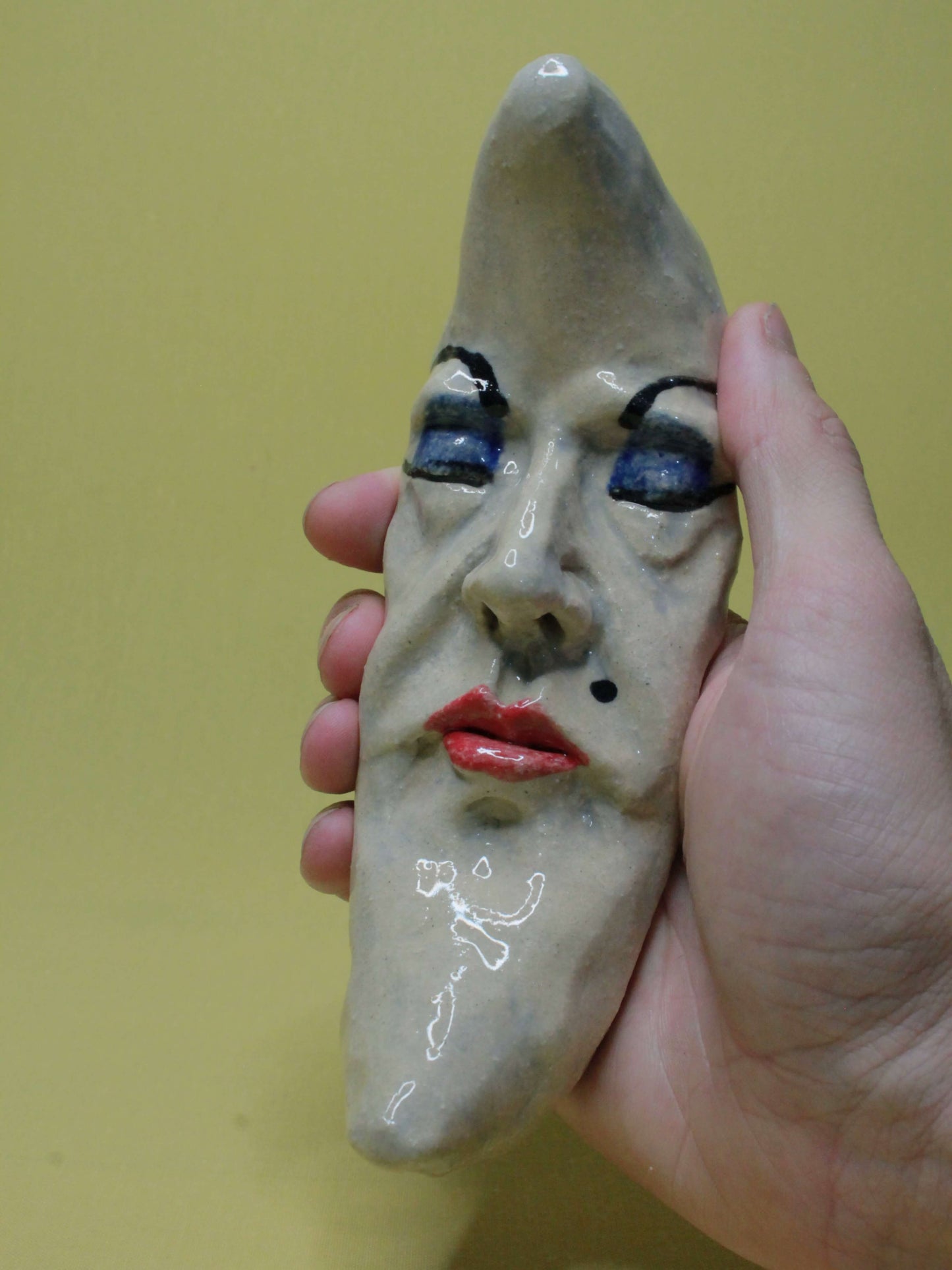 Small Drag Queen Crescent Moon Ceramic Wall Ornament