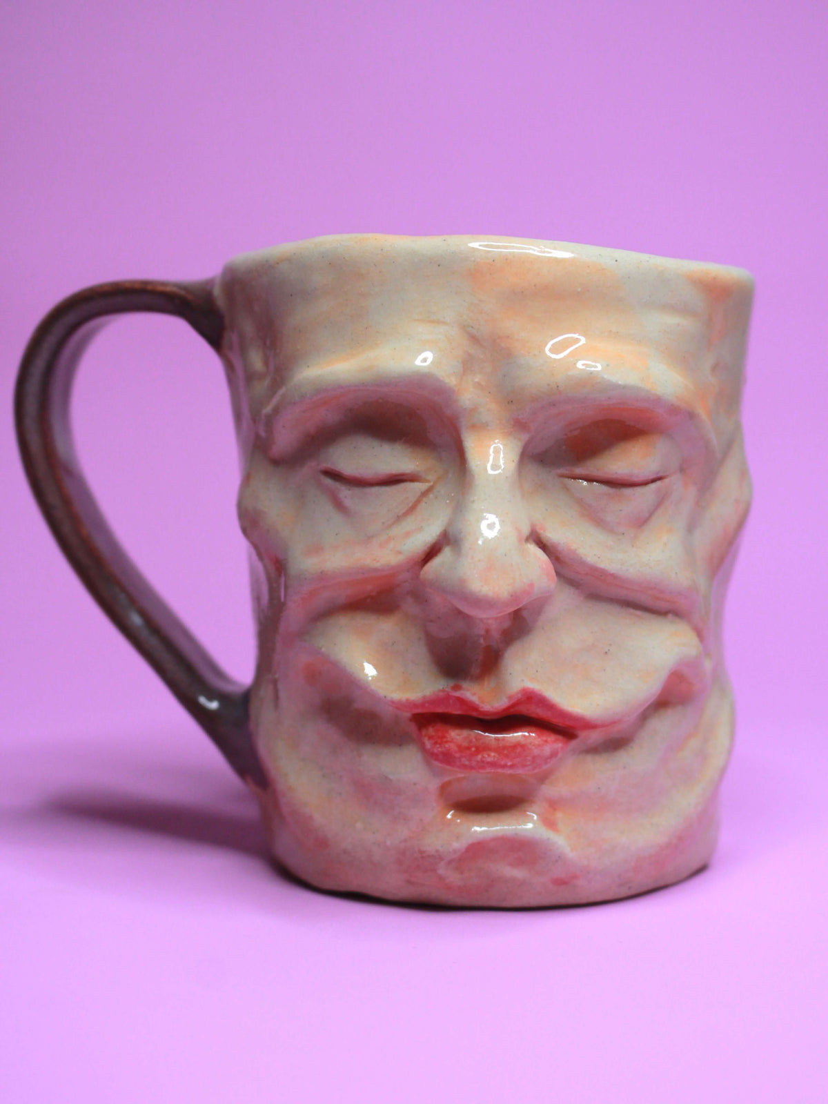 Sweet Dreams Face Mug - Quirky Handmade Ceramic Mug (1)