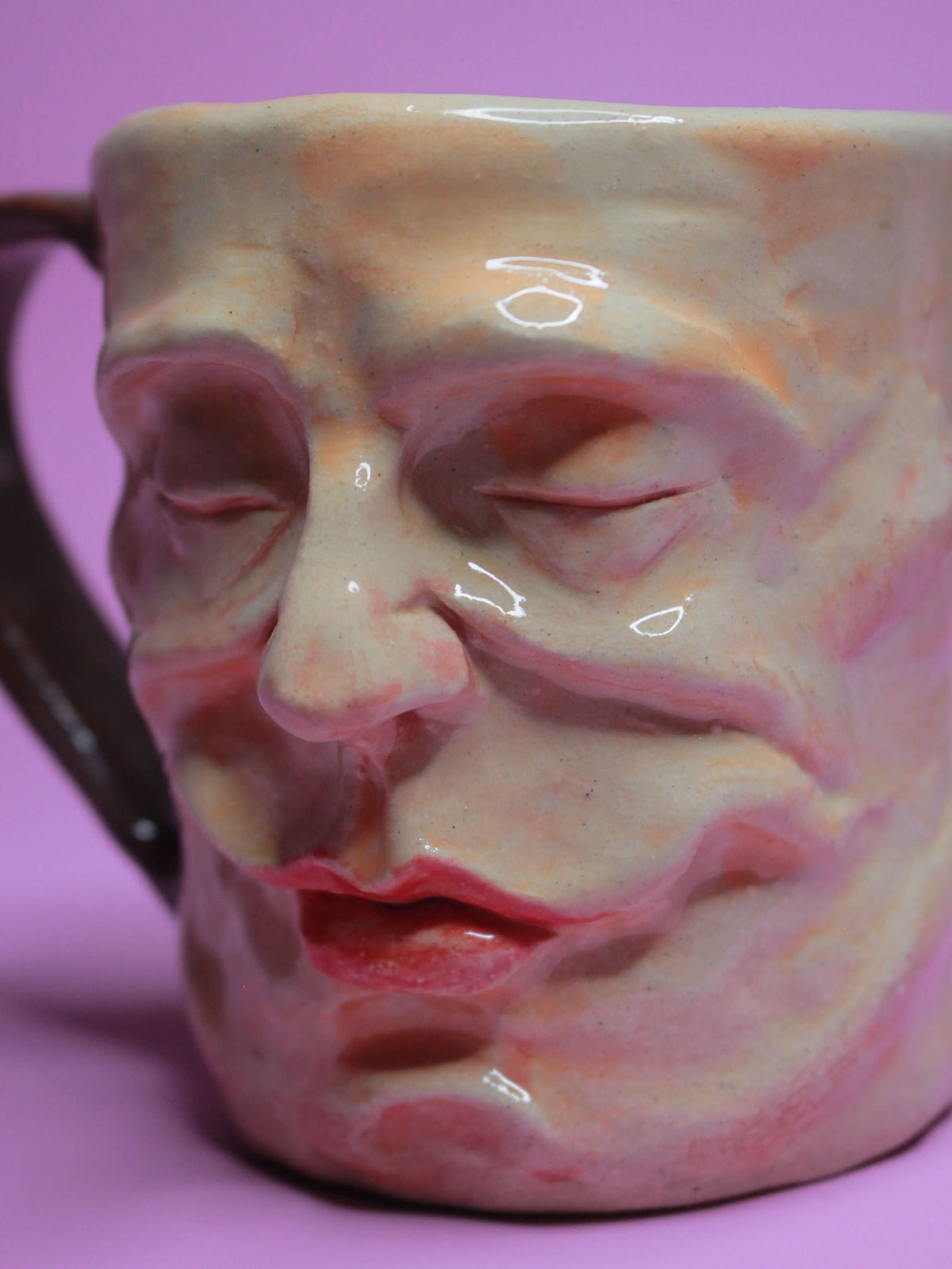 Sweet Dreams Face Mug - Quirky Handmade Ceramic Mug (1)