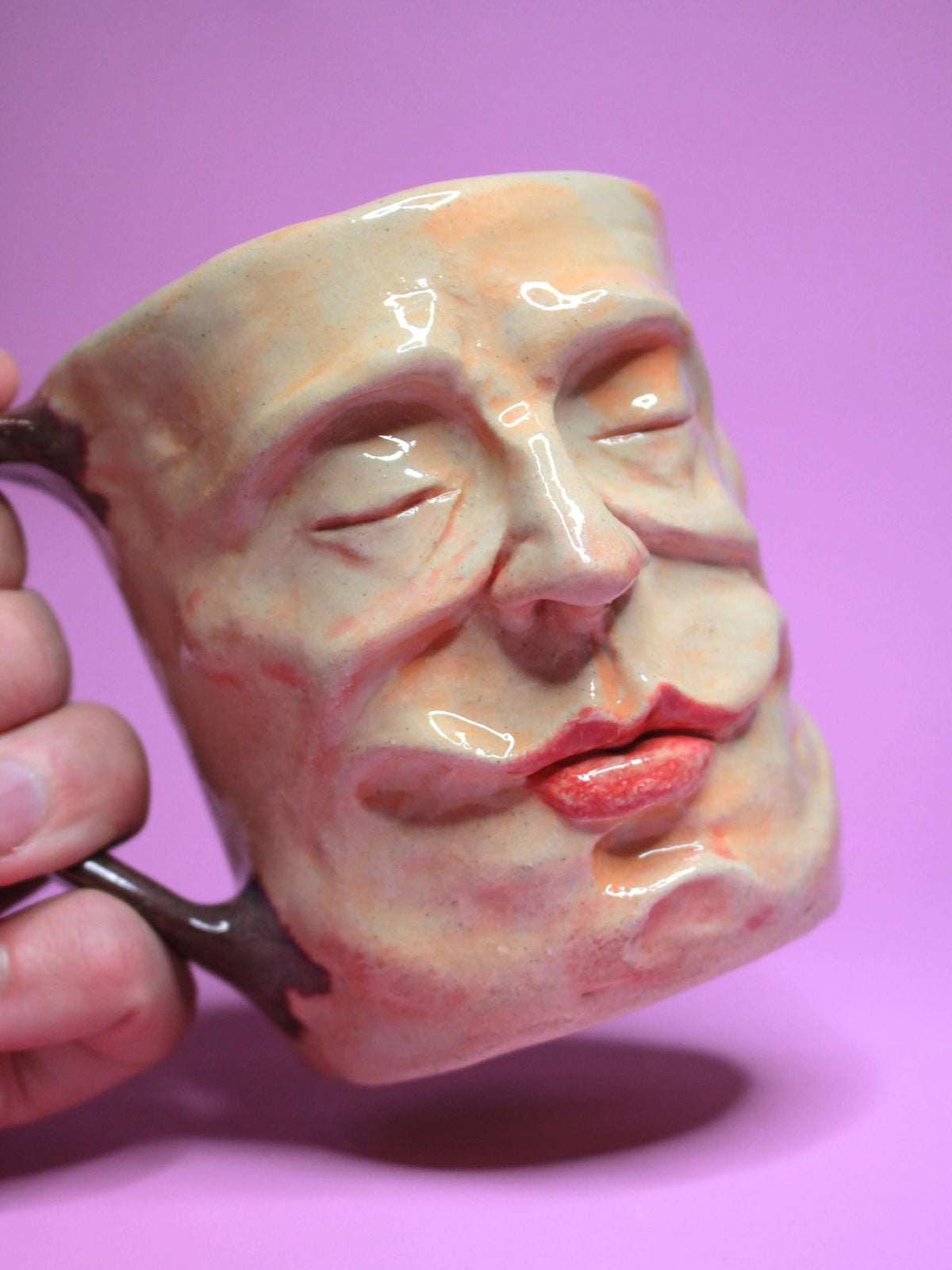Sweet Dreams Face Mug - Quirky Handmade Ceramic Mug (1)