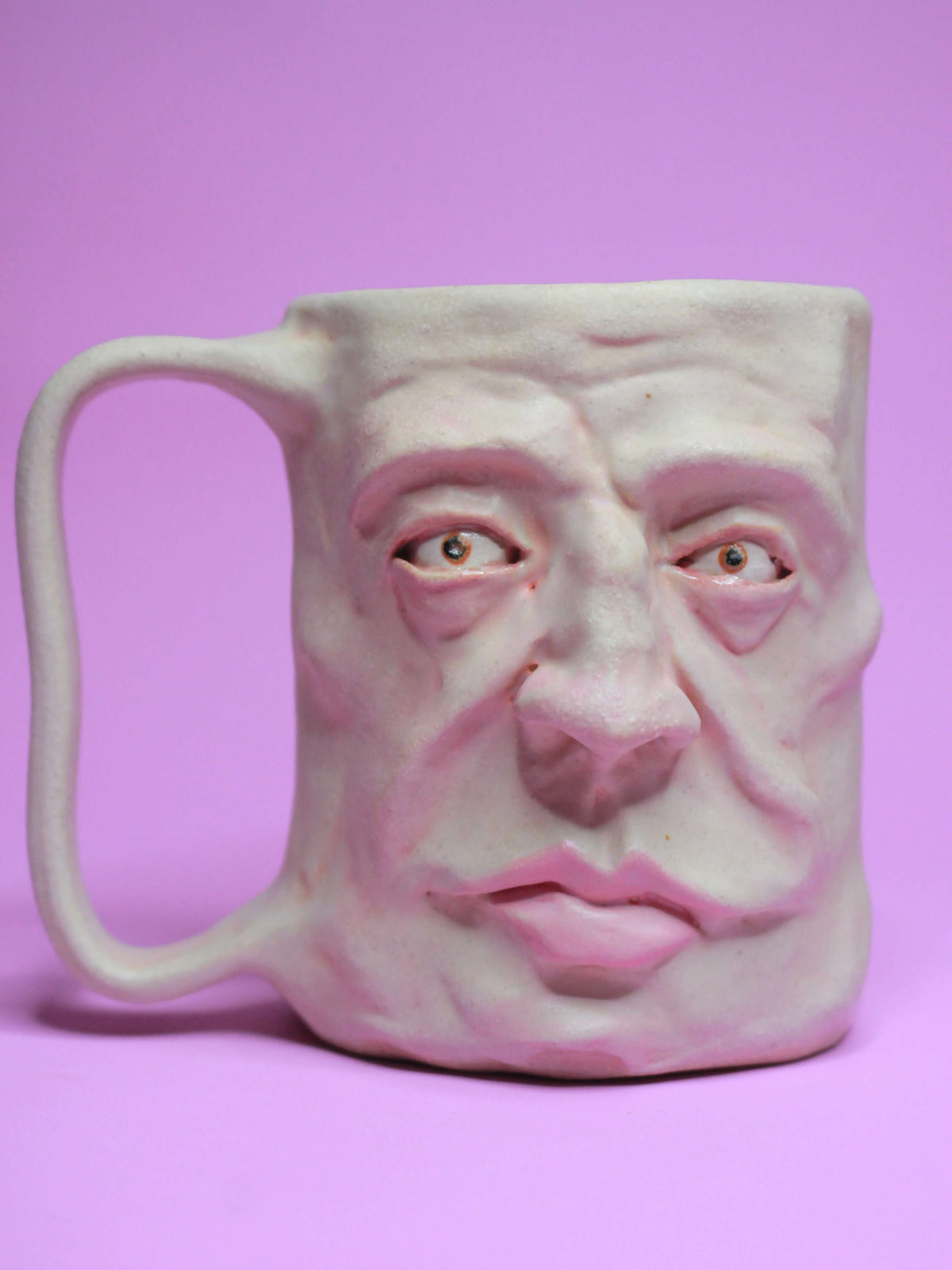 Bruiser Face Tankard / Large Mug (Matte) - Weird Handmade Ceramics