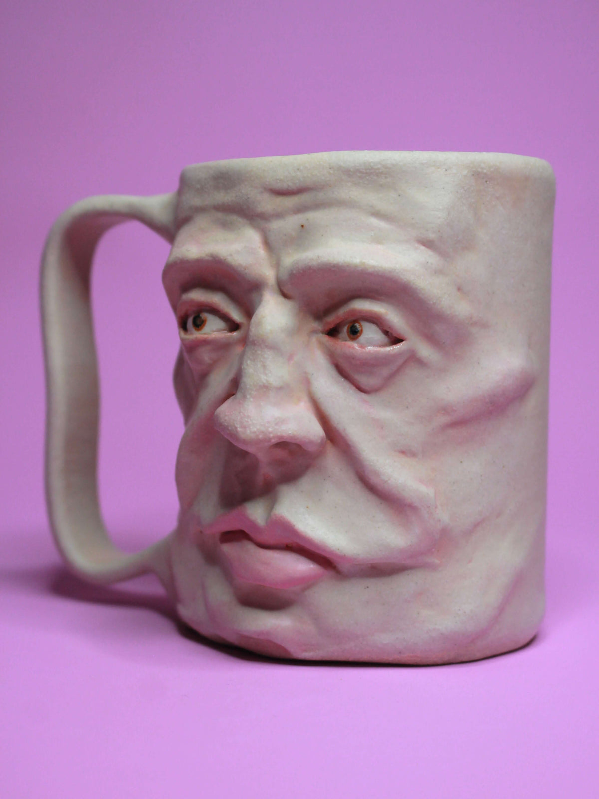 Bruiser Face Tankard / Large Mug (Matte) - Weird Handmade Ceramics
