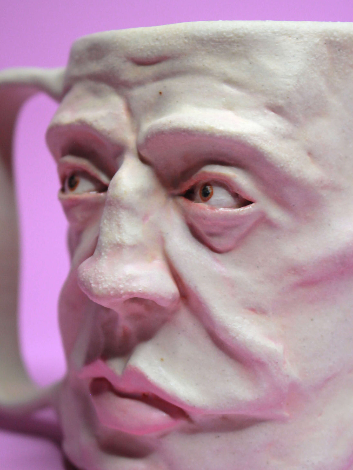 Bruiser Face Tankard / Large Mug (Matte) - Weird Handmade Ceramics