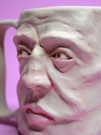 Bruiser Face Tankard / Large Mug (Matte) - Weird Handmade Ceramics