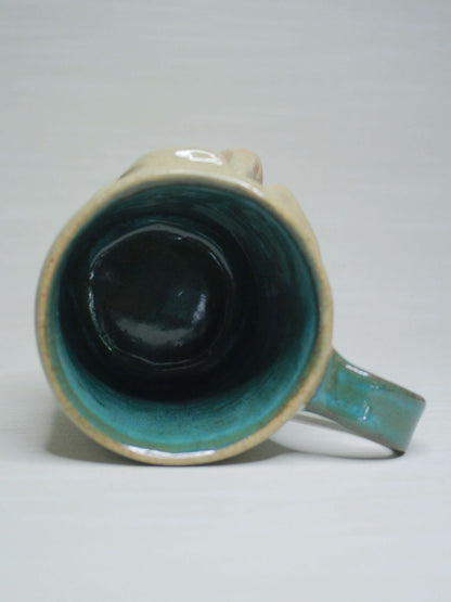Tired Goofy Face Mug - Weird Handmade Ceramic Mug