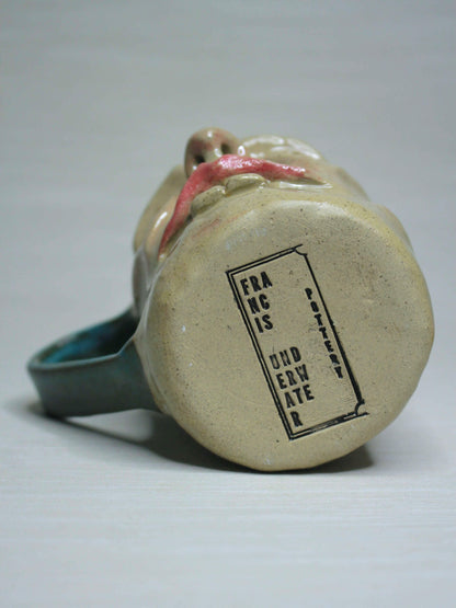 Tired Goofy Face Mug - Weird Handmade Ceramic Mug