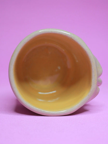 Wake Me UP When We're There Face Tumbler - Unique Handmade Ceramic Drinkware