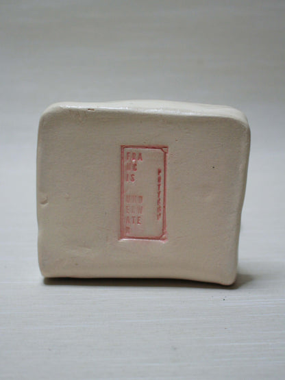 Pink Heart Tealight / Trinket Holder (White) - Handmade Ceramic Jewellery Dish / Mini Altar