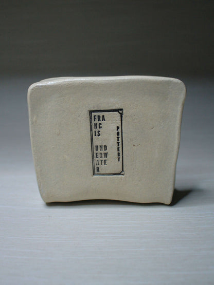 White Moon Trinket Dish / Mini Altar - Handmade Ceramic Tealight / Jewellery Holder