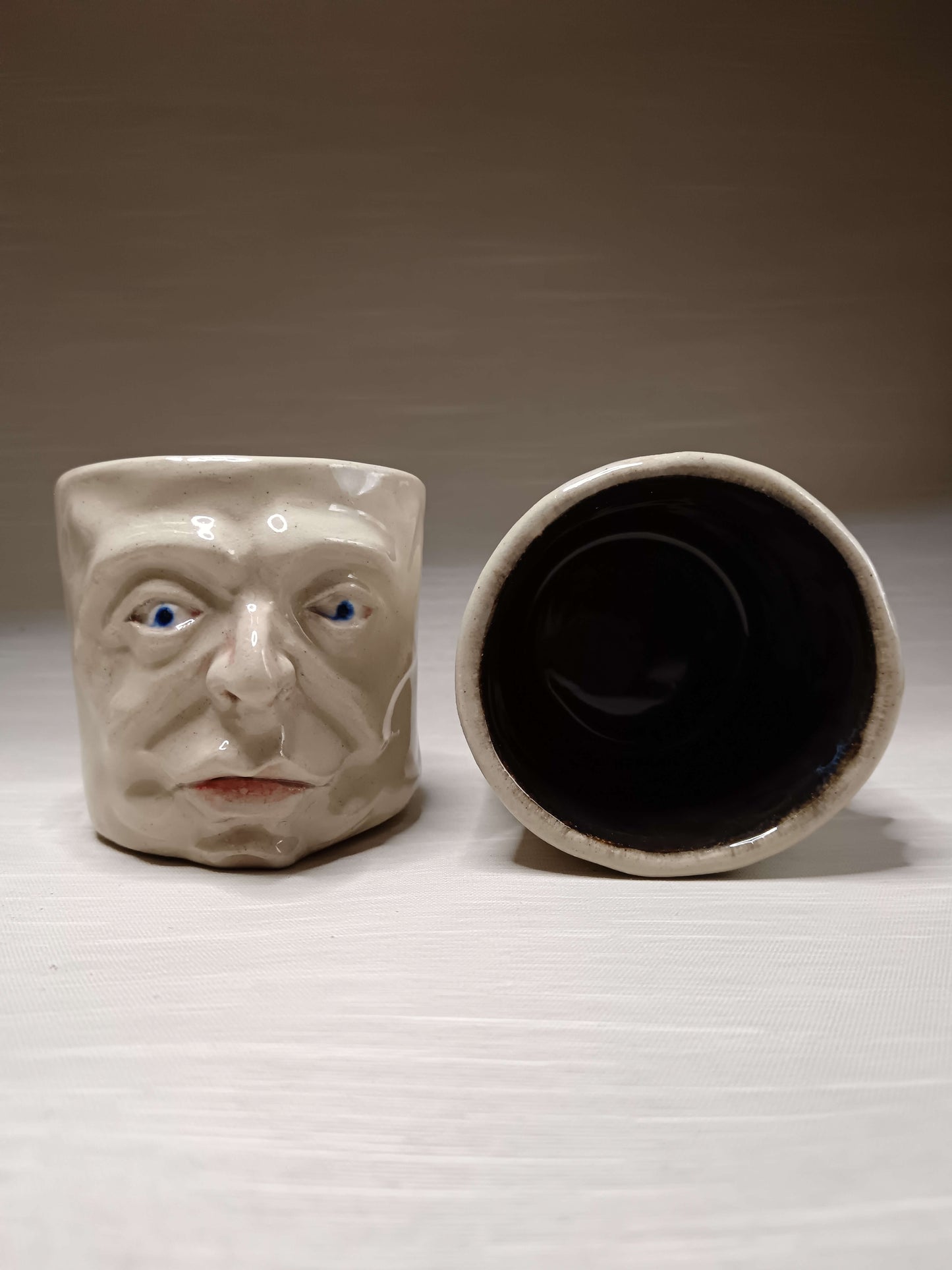White Mini Pot / Face Tumbler - Handmade Ceramic Pot & Drinkware